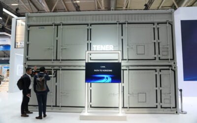 2025 European launch of CATL's Tener Stack BESS solution at ees Europe, Germany. Image: CATL.