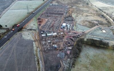 The 500MW/1,000MWh Coalburn project in Scotland, UK, currently under construction. Image: CIP.