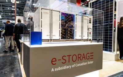Canadian Solar's e-STORAGE launched SolBank 3.0 Plus at the recent Intersolar / ees Europe industry event in Germany. Image: Canadian Solar via LinkedIn