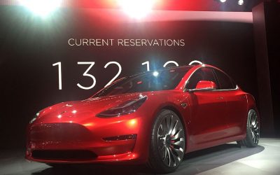 Tesla Model 3 at the car's launch event. EV, ESS and consumer electronics battery recycling presents a huge opportunity as well as a challenge that the world needs to solve. Image: Wikimedia user Steve Jurvetson.