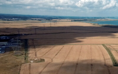 aerial photo of quinbrook bess solar, Cleve Hill, Kent