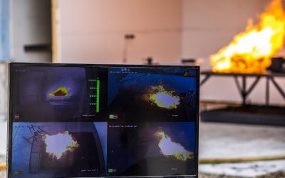 Burn testing for lithium-ion batteries of the type used in grid-scale BESS installations. Image: Energy Safety Response Group (ESRG).