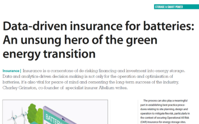 Data-driven insurance for batteries