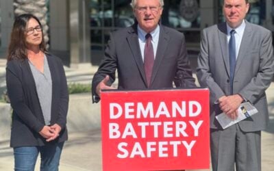 San Diego County Supervisor Jim Desmond advocating for his BESS moratorium legislation, which has so far not been taken up. Image: Jim Desmond via Facebook.