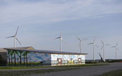 Feldheim, Germany, is a village which has already used a combination of wind, solar and biogas with battery storage to cover all of its energy needs from renewables. Image: LG Chem.