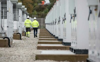 A battery storage system owned by EDF Renewables UK.