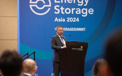 Philippines DOE Assistant Secretary Mario C. Marasigan gives a keynote speech ahead of his later appearance on the panel. Image: Solar Media