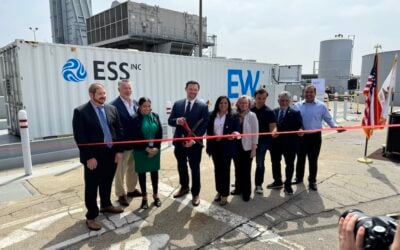 April 2024 commissioning celebration for an ESS Inc. long-duration flow battery project in Burbank, California, US. Image: ESS Inc.
