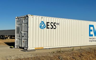 An ESS Inc containerised flow battery unit, its LDES solution. Image: ESS Inc.