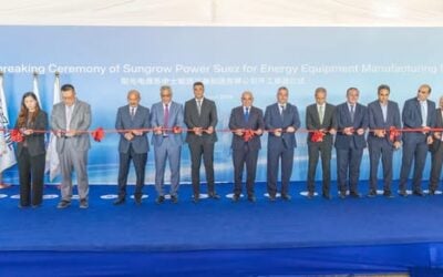 The 17 August ceremony marking the start of construction at the Sungrow plant. Image: Egyptian State Information Service (SIS).