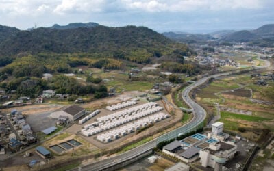 Rendering of Eku Energy's Eshi BESS in Japan, a 150MW/600MWh asset for which the developer has signed a 20-year LTDA capacity market contract. Image: Eku Energy.