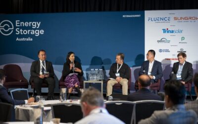 Eku Energy's Rachel Rundle speaking on a panel at Energy Storage Summit Australia, hosted by our publisher Solar Media. Image: Solar Media