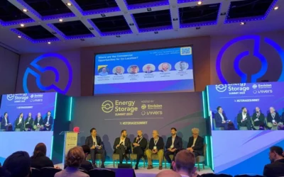 The co-location panel yesterday at the Energy Storage Summit 2024. Image: Solar Media