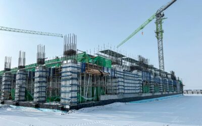 Energy Vault second gravity energy storage project under construction in Zhangye City, Gansu Province, China