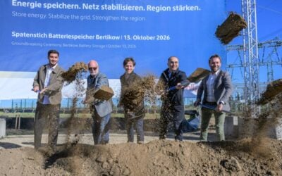 Groundbreaking at Enlight and Enertrag's Germany project. Image: Enertrag / Enlight .