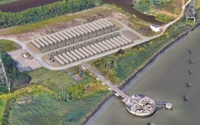 A render of Engie's Kallo BESS in Belgium which won a contract. Image: Engie.