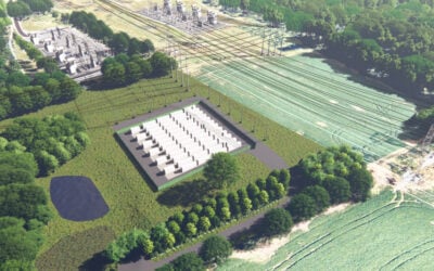 Rendering of East Point Energy's proposed Reid Energy Center BESS project in  Nokesville, Virginia. Image: Equinor.