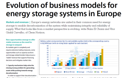 Evolution of business models for energy storage systems in Europe