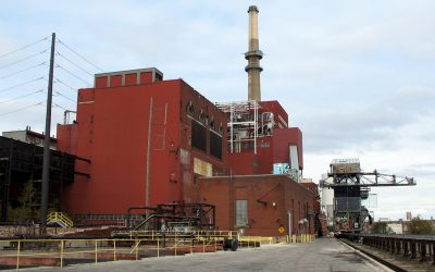 Fisk Generating Station, a coal-fired power plant in Chicago, Illinois which closed in 2012.  Economic reasons are already sending other coal plants in the same direction, but the new legislation seeks to ensure a just and responsible transition to clean energy. Image: wikimedia user Theodore Kloba.