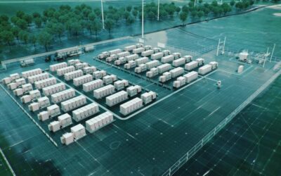Artist rendering of a battery storage asset of the type to be deployed by FlexGen for Alliant Energy. Image: Alliant Energy.