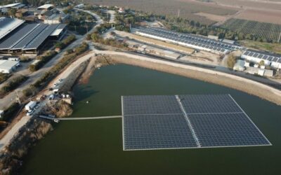 A 19.3MW floating solar PV plant under construction in Israel. Image: BELECTRIC.