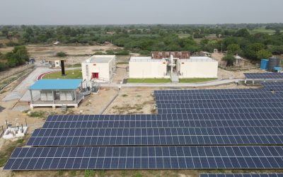 The 6MW ground mounted PV array. Image: GPM / Mahindra Susten.