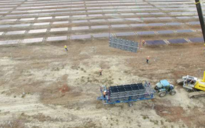 Genex solar farm in Kidston, Queensland, close to the site of the 2GWh PHES plant the company has under construction. Image: Genex.