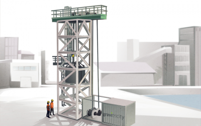 Gravitricity's energy storage system concept. While the demonstrator in Scotland is above ground, the company wants to repurpose disused mine shafts for its large-scale commercial projects. Image: Gravitricity.