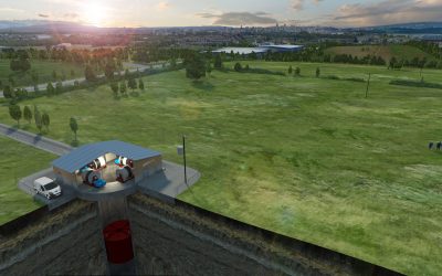3D rendering of a Gravitricity energy storage plant. Image: Gravitricity.