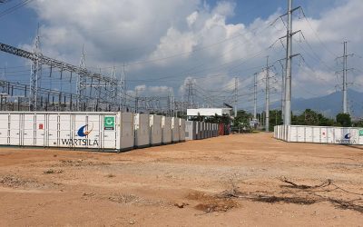 Grid-scale battery storage project in the Philippines. Image: Wartsila.