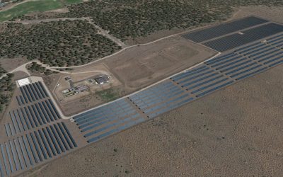 Rendering of a solar PV and battery project Ameresco is delivering for a municipal utility in Colorado. Image: Ameresco.