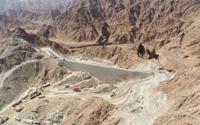 The 250MW hydro power plant being built in Hatta, in the UAE has almost reached the halfway completion. Image: DEWA.