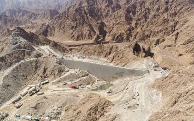 The 250MW hydro power plant being built in Hatta, in the UAE has almost reached the halfway completion. Image: DEWA.