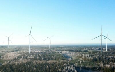 A wind farm in Finland owned by Helen, a utility. Image: Helen Oy.