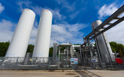 Highview Power's liquid air energy storage (LAES) commercial demonstrator in England, UK. Image: Highview Power.