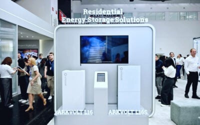The Arkvolt product on show at last month's Smarter E Europe trade show in Germany. Image: Arkvolt.