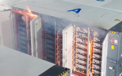 Hithium's 'all open-door' fire test. Image: Hithium