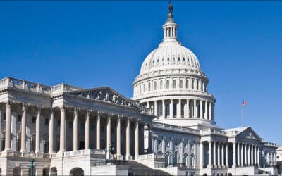 House of Representatives building and East Portico of the Capitol, Washington DC, US. Image: Flickr user Ron Cogswell
