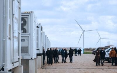 The 10MW/20MWh project's opening event, attended by Latvia's energy minister Kaspars Melnis. Image: Hoymiles Power Latvia.