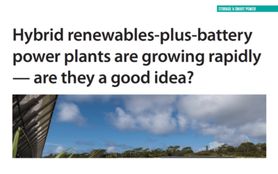 Hybrid renewables-plus-battery power plants are growing rapidly
