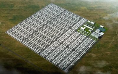 Rendering of the 6GWh LFP battery storage project in Ulanqab, central Inner Mongolia, China. Image: PowerChina.