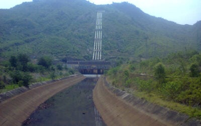 Existing hydroelectric facilities at Indravati Dam, Odisha, where the 600MW PHES plant is being developed. Image: wikimedia user Debasish Rout.