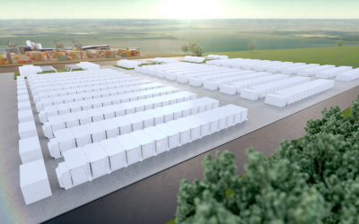 Alcemi’s project could outdo in size and capacity London Gateway (rendering pictured), a UK BESS project with planning approvals in place for up to 900MWh capacity, in development by gas trading company Intergen. Image: InterGen.