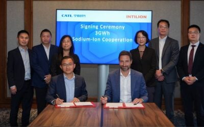 Intilion and CATL announcing their sodium-ion partnership this week. Image: Intilion.