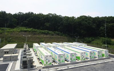 Lithium-ion utility-scale battery energy storage project in South Korea. Image: Kokam.
