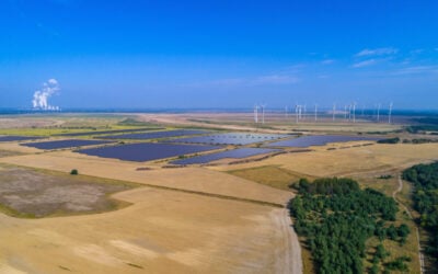 Rendering of Bohrau Energy Park, in development next to LEAG's Jänschwalde coal power plant, which is scheduled to close in late 2028. Image: LEAG