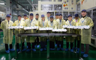 Grand opening of the Nextstar Energy cell factory in Canada, in Q1. LG ES bought out Stellantis, its JV partner in Nextstar earlier this year. Image: LG ES