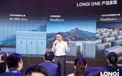 LONGi's LONGi ONE range targets the solar-plus-storage space. Image: LONGi