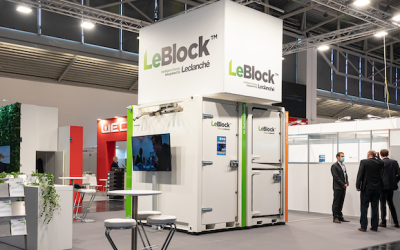 LeBlock is Leclanché’s new, safe, modular, scalable, plug& play energy storage solution. Image: Leclanché.