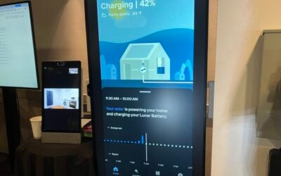 Lunar Energy demonstrated its complete hardware + software solution including the customer interface, at RE+ 2024 in California last week. Image: Andy Colthorpe / Solar Media